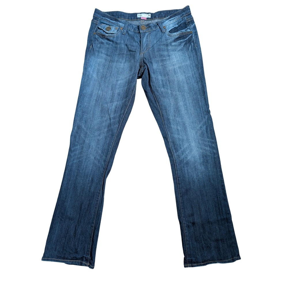 Y2K Low Rise Bootcut‎ Jeans 6 Curvy Fit Boho Hippie Festival Casual Blue Denim
